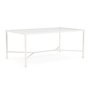 Brown Jordan Venetian 26" x 43" Coffee Table in Chalk For Sale