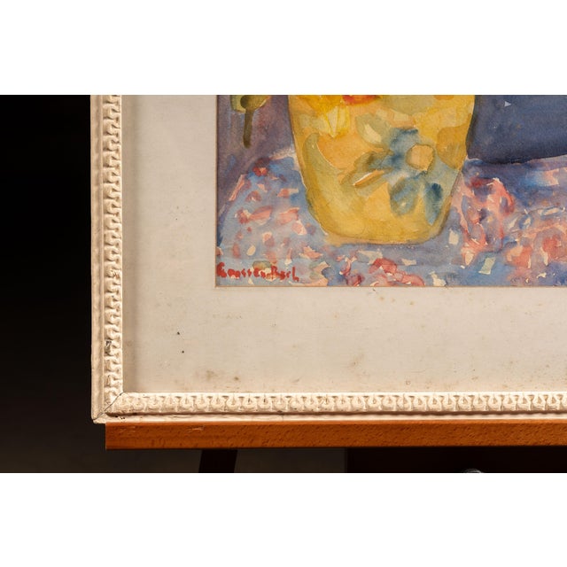 Early 20th Century Margaret Grossenbach Floral Still Life Watercolor For Sale - Image 5 of 8