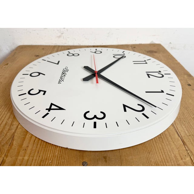 Large Vintage Office Wall Clock from Elektročas, 1990s For Sale - Image 13 of 17