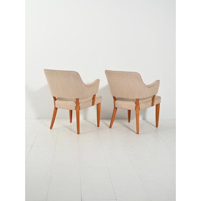 1950s Lata Greven Armchairs by Carl Malmsten for O.H. Sjögren, 1953, Set of 2 For Sale - Image 5 of 13