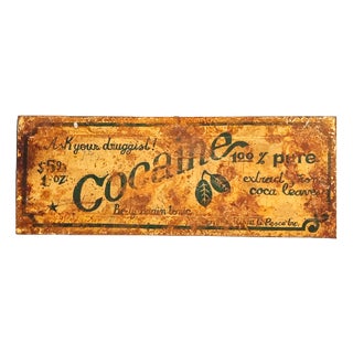 Provocative Cocaine Sign from Villa G. Pesce For Sale