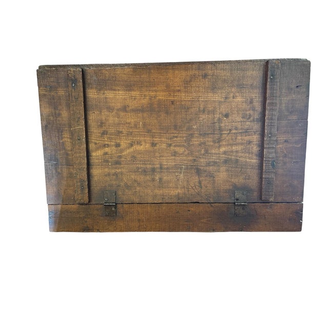 Wood Antique Colonial Biscuit Company Philadelphia Wooden Advertising Crate With Original Lithograph Label For Sale - Image 7 of 11
