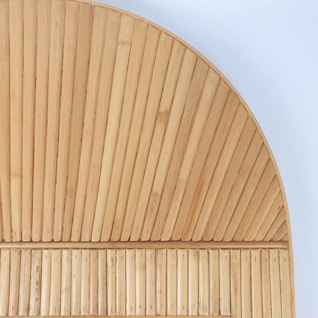 1970s Italian Rattan Arch Mirror, 1970s For Sale - Image 5 of 9