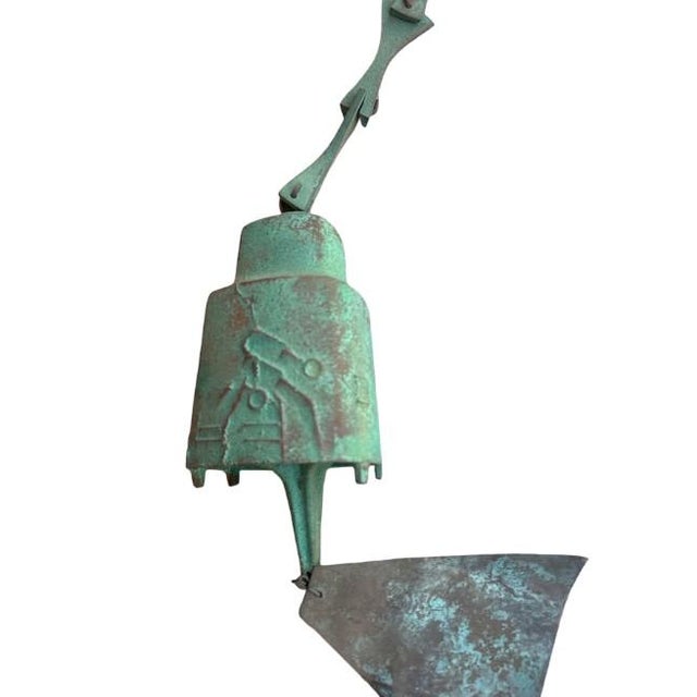 Paolo Soleri Vintage Authentic Paolo Soleri Cosanti Bronze Wind Bell With Stamped Maker's Mark For Sale - Image 4 of 8