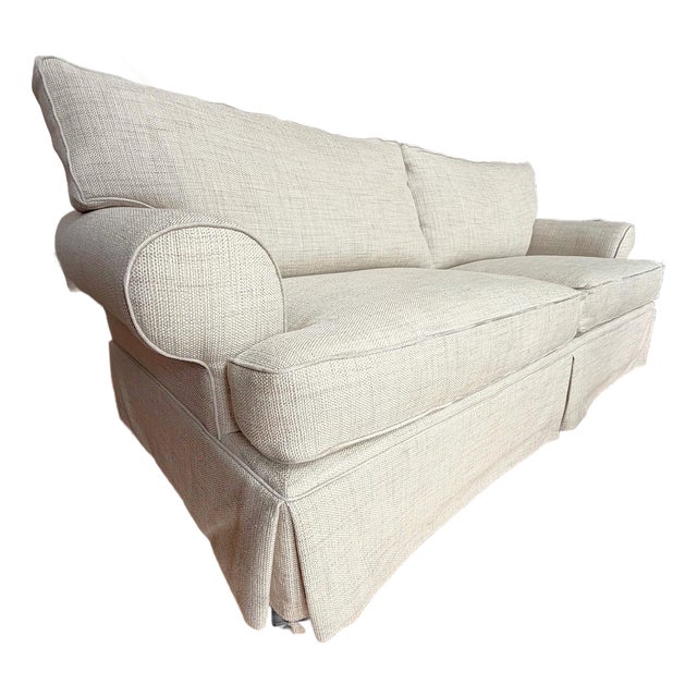 Custom English Roll Arm Sofa by Mitchell Gold + Bob Williams Platinum Collection For Sale