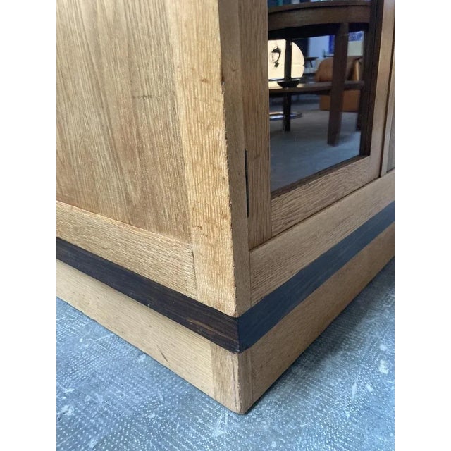 Dutch Art Deco Oak and Glass Buffet or Bar Cabinet, 1930s For Sale - Image 9 of 12