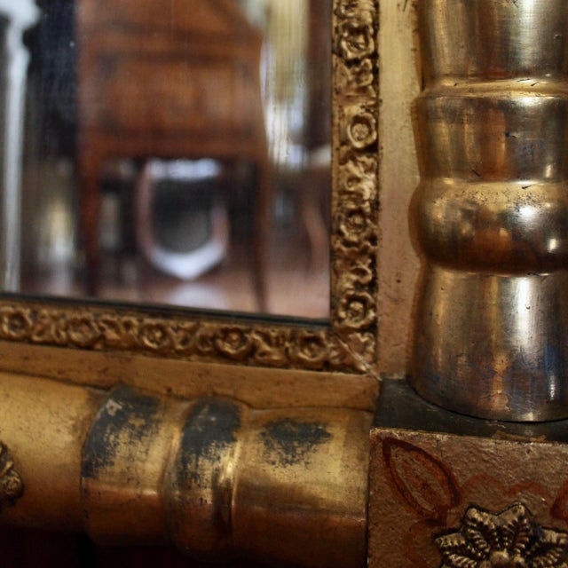 Small Antique American Sheraton Giltwood Mirror For Sale - Image 12 of 13