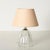 Murano Ribbed Glass and Brass Table Lamp with Pink Lampshade by Barovier, Italy, 1950s For Sale - Image 3 of 13