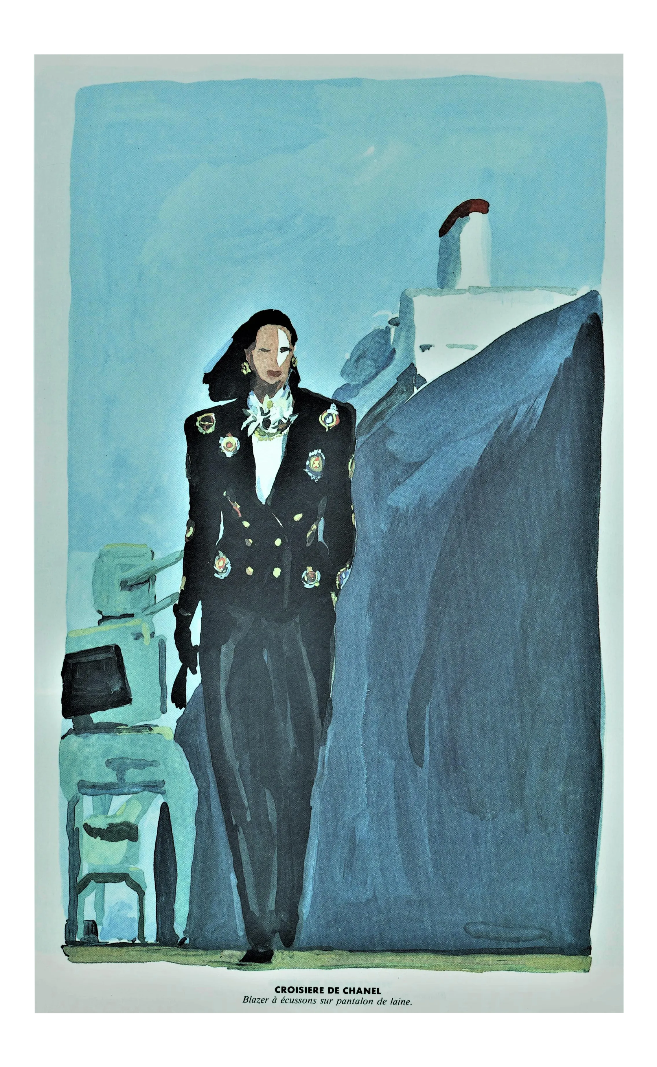 Matted Vintage Chanel Print 1980s | Chairish