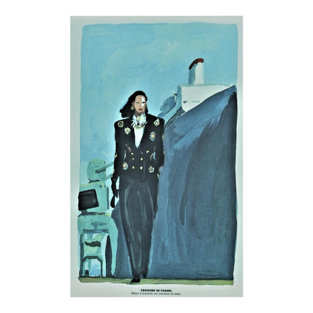 Matted Vintage Chanel Print 1980s For Sale
