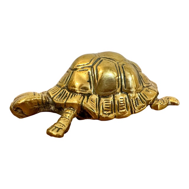 Vintage English Brass Turtle Paperweight Chairish