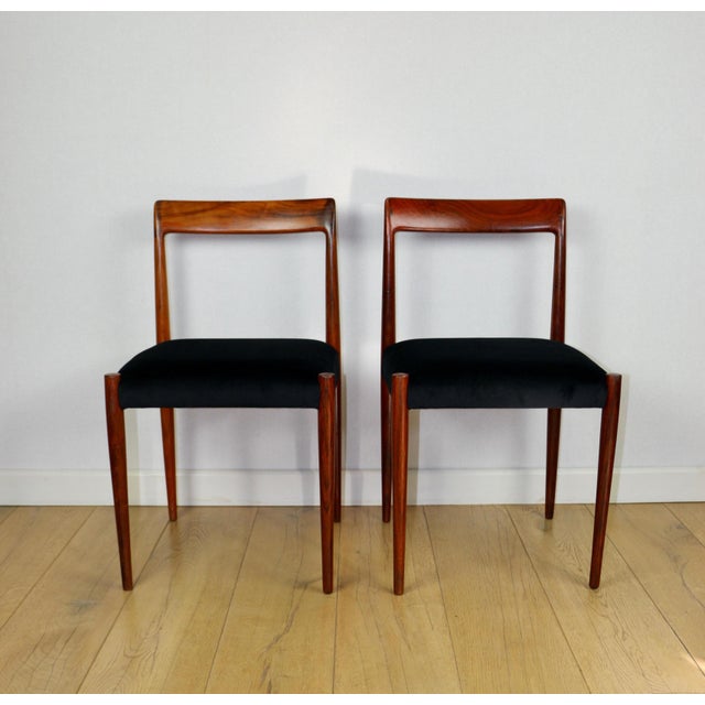 Vintage German Black Chairs from Lübke, 1970s, Set of 4 For Sale - Image 3 of 17