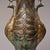 Pair of Vintage Gold-Inlaid Bronze Peacock Vases - Asian Chinoiserie Archaic Vessels For Sale - Image 4 of 9