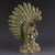 This striking vintage ceramic figure depicts a peacock with its tail feathers fully displayed in a fan, a traditional...