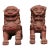 Foo Dogs in Red Wood, Set of 2 For Sale