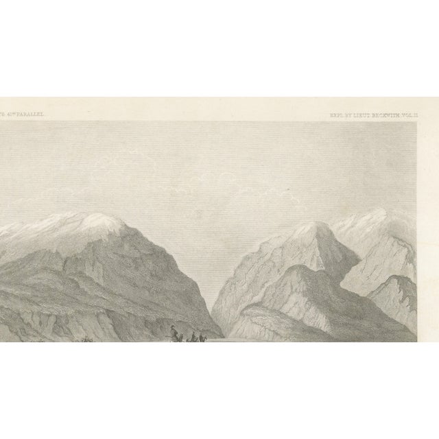 Gold F.W. Egloffstein, Utah Landscape, Weber Canyon & Great Salt Lake Valley, 1861, Print For Sale - Image 8 of 10