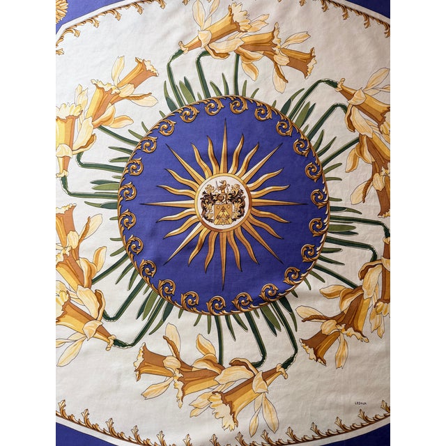 French Provincial Hermès Daffodils 1999 Silk Scarf Designed by Philippe Ledoux For Sale - Image 3 of 8