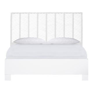 Liam Platform Bed King - White For Sale