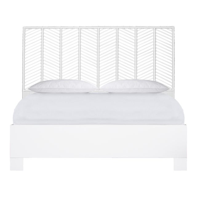 Liam Platform Bed King - White For Sale