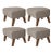Set of 4 light beige, smoked Oak Raf Simons Vidar 3 My Own Chair footstool by Lassen Dimensions: w 56 x d 58 x h 40 cm...