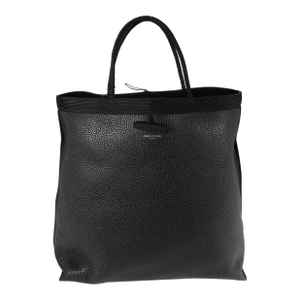 Black Grained Leather Passamaneria Patti Tote