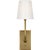Thomas O'Brien for Visual Comfort Signature Hulton 17" Cordless Single Sconce in Hand-Rubbed Antique Brass with White Glass Shade For Sale - Image 9 of 14