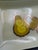 Vintage Georges Briard MCM Yellow Pear Fruit Curved Glass Tray With Wood Handles – Signed For Sale - Image 9 of 10