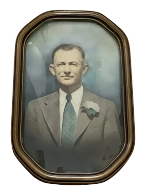 Dapper Gentlemen Vintage Midcentury Framed Portrait