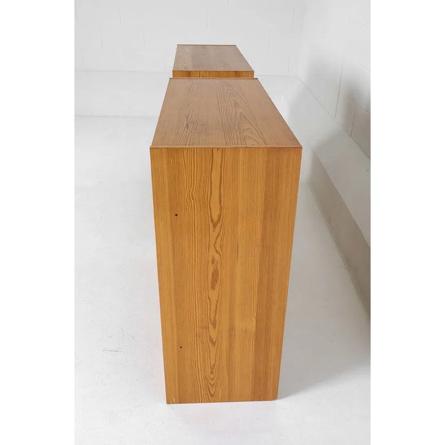 Wood 1960s Pair of Danish Modern Pine Bookcases, Mogens Koch Style For Sale - Image 7 of 15