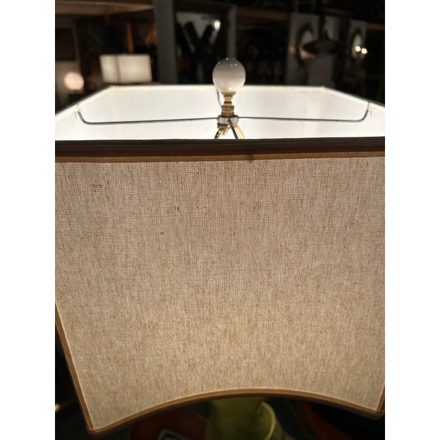 1950s Designer Marianna Von Allesch Chartreuse Table Lamp For Sale - Image 10 of 10