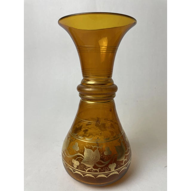 Gold Gold Decor Glass Vase, 1920s For Sale - Image 8 of 8