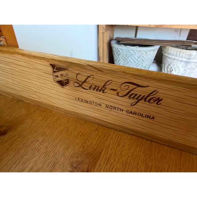 Brown Vintage Link-Taylor Solid Pine Wood 17-Drawer Dresser For Sale - Image 8 of 17