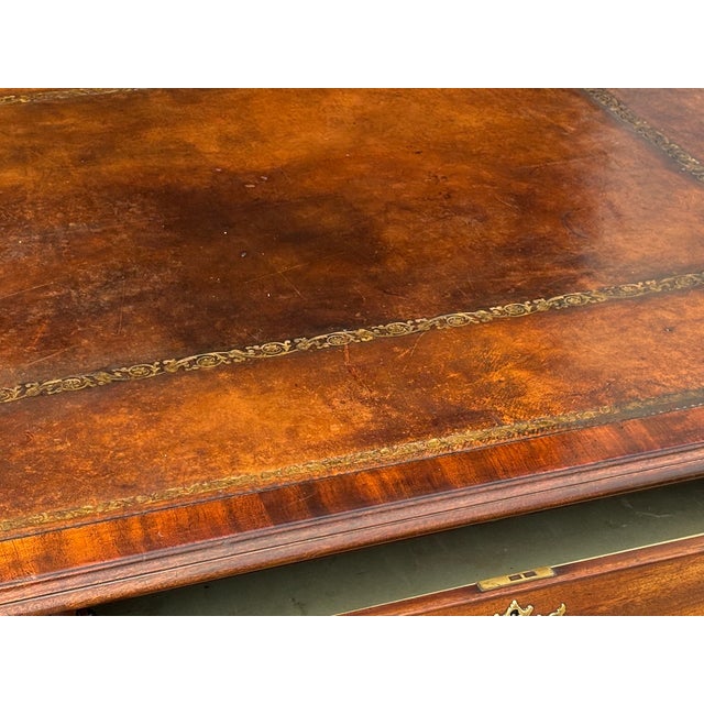 Large 18th Century George III Mahogany Partners Desk, 1790 For Sale - Image 13 of 14