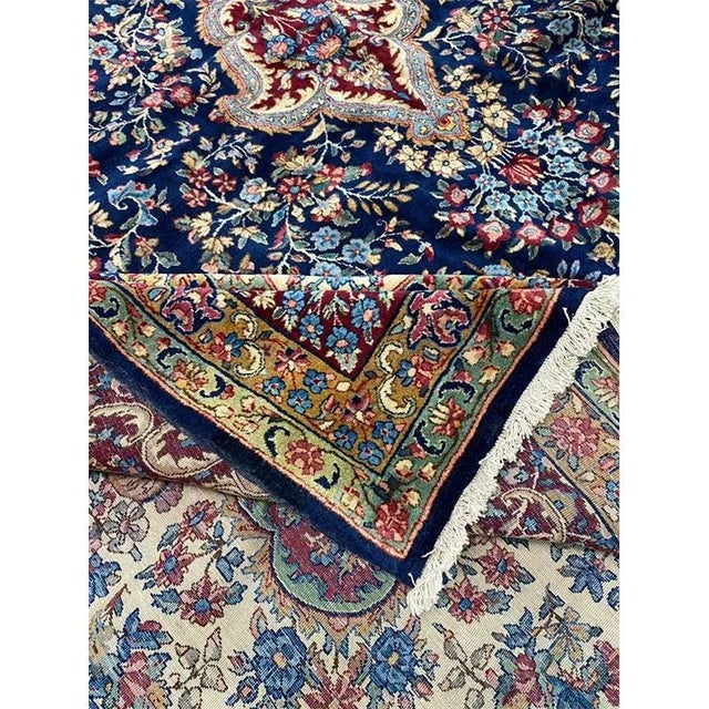 Traditional 1960s Persian Kerman Area Rug 11’11” X 19’9″ For Sale - Image 3 of 13