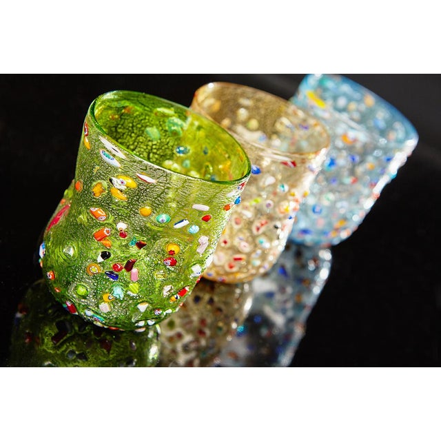 Mid-Century Modern Italian Murano Glassware by Mariana Iskra for Ribes Studio, 2004, Set of 6 For Sale - Image 3 of 5