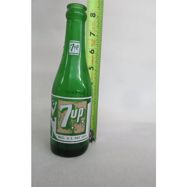 1950s Seven Up 7up 7oz Green Soda Bottle Swim Suited Bubble Girl 4333b For Sale - Image 10 of 10