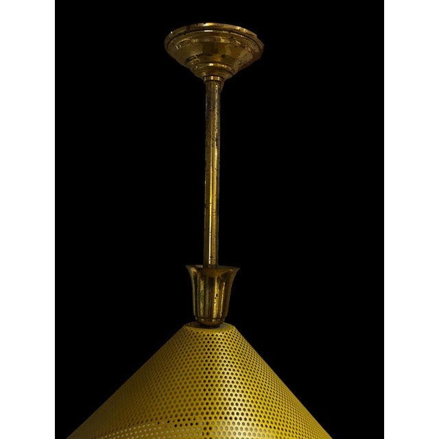 Gold Italian Yellow and Brass Pendant, 1950s For Sale - Image 8 of 11