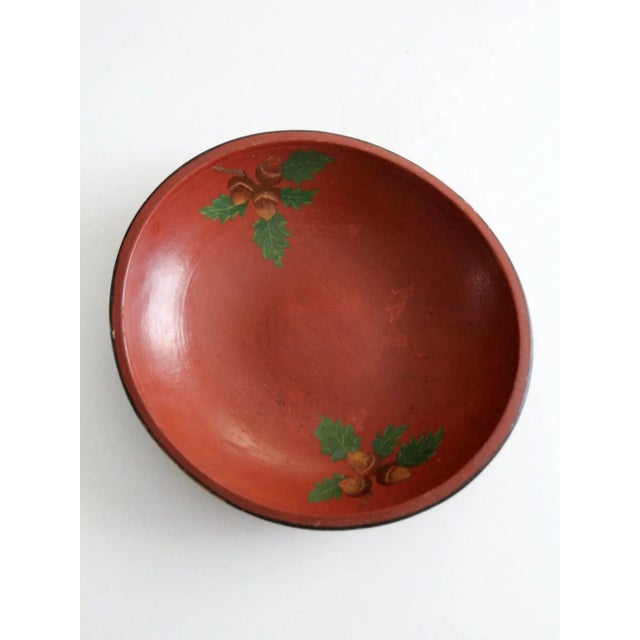 Vintage Painted Wooden Bowl For Sale - Image 4 of 10