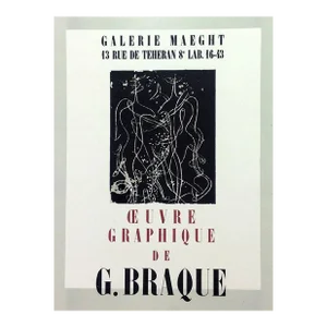 1959 Georges Braque Lithograph 2 Oeuvre Graphique