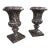 Pair of Decorative Faux Portoro Marble Wooden Campana Vases From Italy For Sale