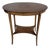 Antique Edwardian Oval Side Table in Wood with Inlay and Tapered Legs For Sale