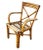 Tan 1940s Restored Mid-Century Loop Arm Rattan Dining Chairs With "X" Back- Set of 4 For Sale - Image 8 of 9