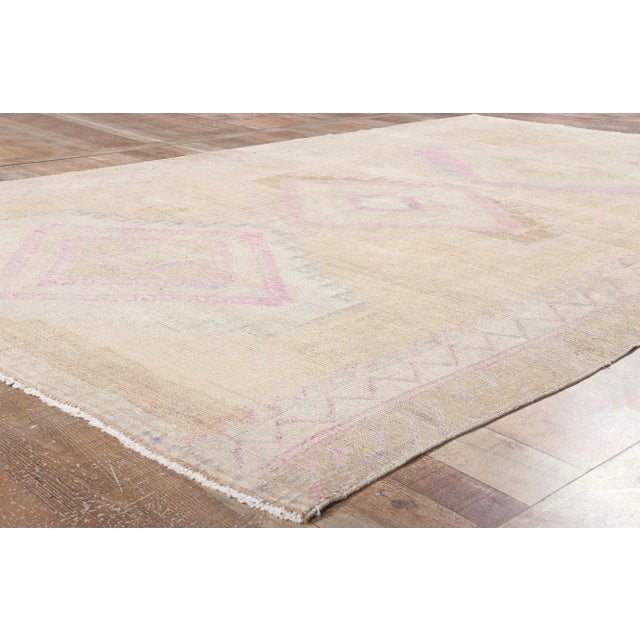 Textile Mid 20th Century Muted Vintage Turkish Oushak Rug, 06'08 X 09'06 For Sale - Image 7 of 10