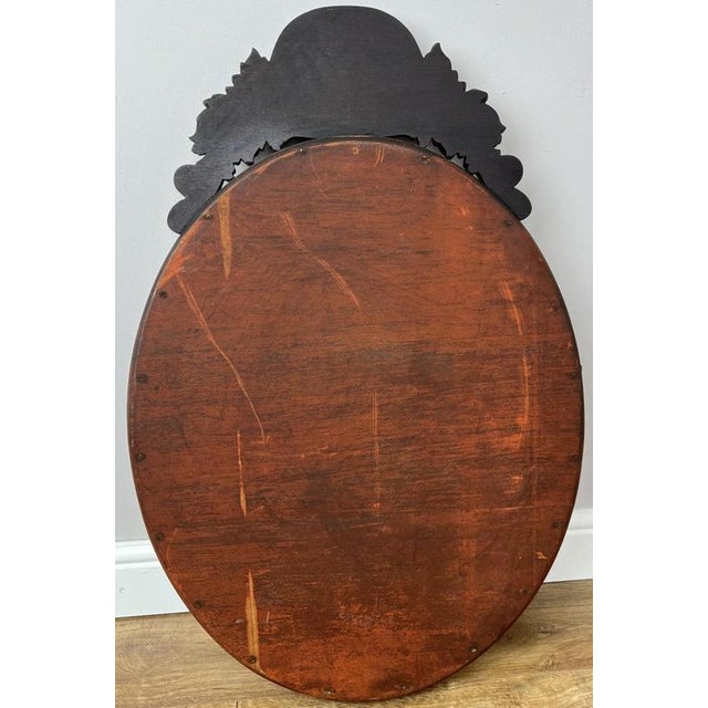 Antique French Walnut Ornate Wall Mirror For Sale - Image 9 of 10