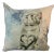 16" Square Pillow Adorned With a Fluffy White Tabby Cat Portrait - Made in the U K For Sale