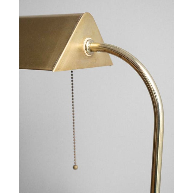 Metal Banker Style Brass Table Lamp, Germany, 1970s For Sale - Image 7 of 10