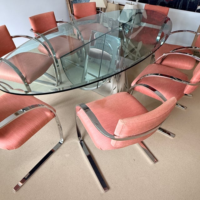 Mid Century Brueton Dining Room Set With 8 Chairs For Sale - Image 9 of 15