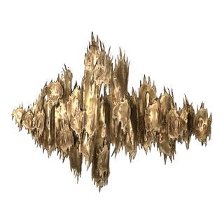Signed Josef 1973 Monumental Brutalist Torch-Cut Metal Wall Sculpture – 38" Mid-Century Modern Abstract Art For Sale