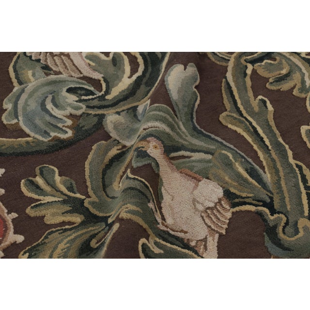 Rug & Kilim’s Armorial Tudor Style Rug in Black, With Beige, Blue and Gold Tones For Sale In New York - Image 6 of 7