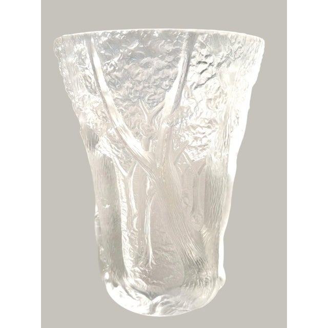 Josef Inwald Barolac Dans La Forêt 1930s Art Deco Forest Glass Vase 10" For Sale - Image 4 of 10